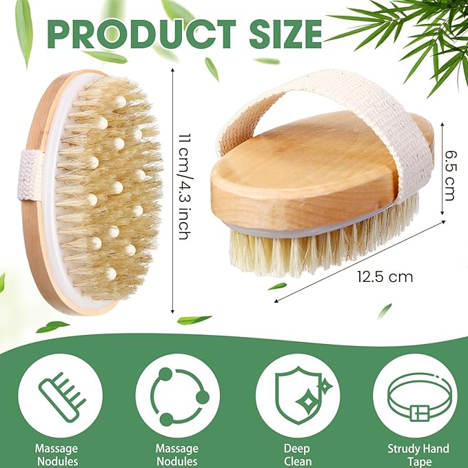 Gejoy 10 Pcs Dry Brushing Body Brush - Image 2