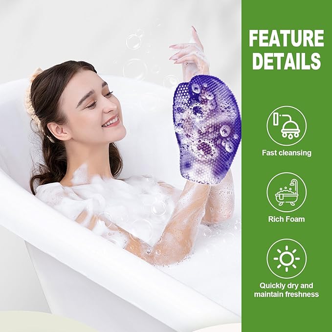 Honeycomb Exfoliating Bath Gloves - Image 3