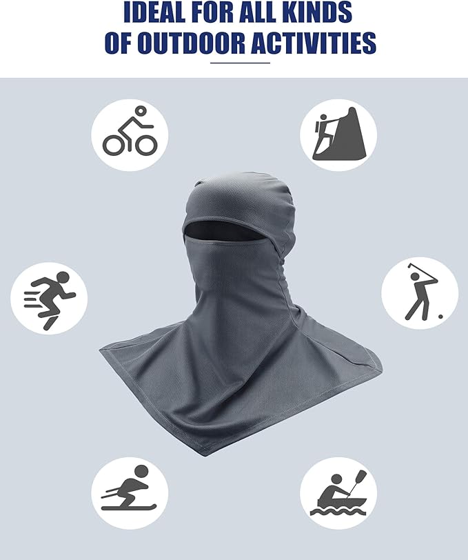 SATINIOR 3 Piece Balaclava Face Cover Sun Protection Neck Cover Summer - Image 5