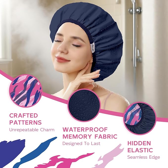 Years calm Waterproof Shower Cap - Image 3