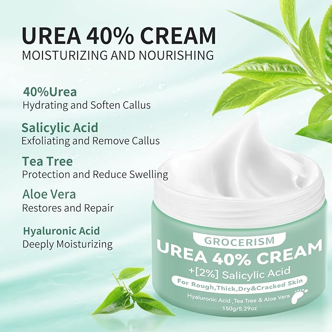 Grocerism 2 Packs Urea Cream 40% Plus 2% Salicylic Acid 5.30 oz || Foot Cream - Image 3