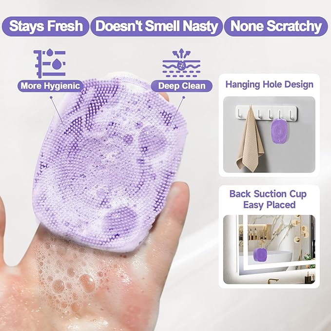 2 PCS Face Scrubber, Soft Silicone Face Exfoliator - Image 3