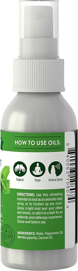 Nature's Truth Peppermint Essential Oil Spray | 2.4 Fluid Ounces | - Image 2