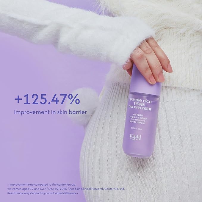 Purple Rice PDRN Aurora Mist | Hydrating Facial Toner Mist | Skin Barrier - Image 6