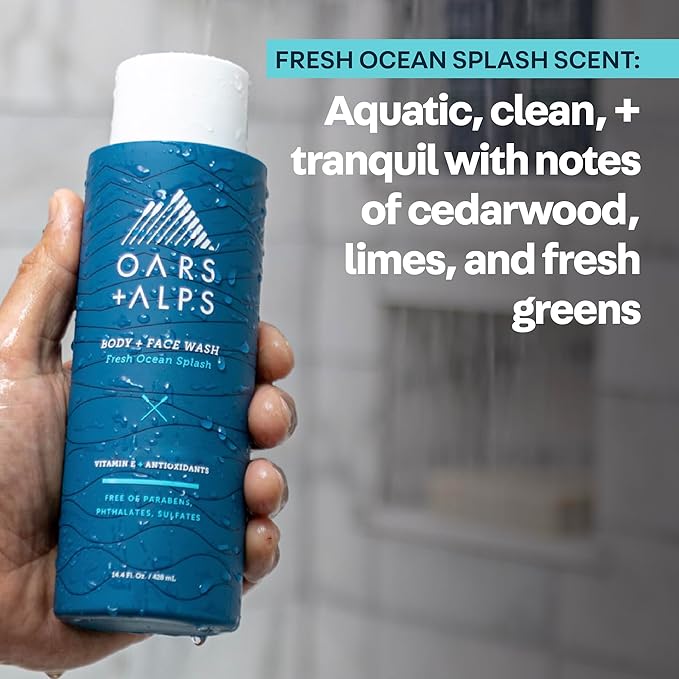Oars + Alps Body Wash for Men, Mens Body Wash & Face Cleanser - Image 7