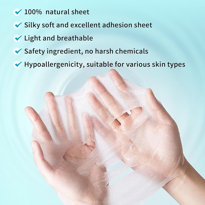12 Pack Sheet Face Masks Skincare, Mothers Day Gifts, Collagen Face Mask - Image 5