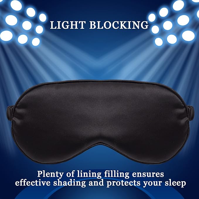 LERSVICVIL Sleep Masks 4 Pack Silky Eye Cover Soft Satin Blindfold Elastic - Image 6