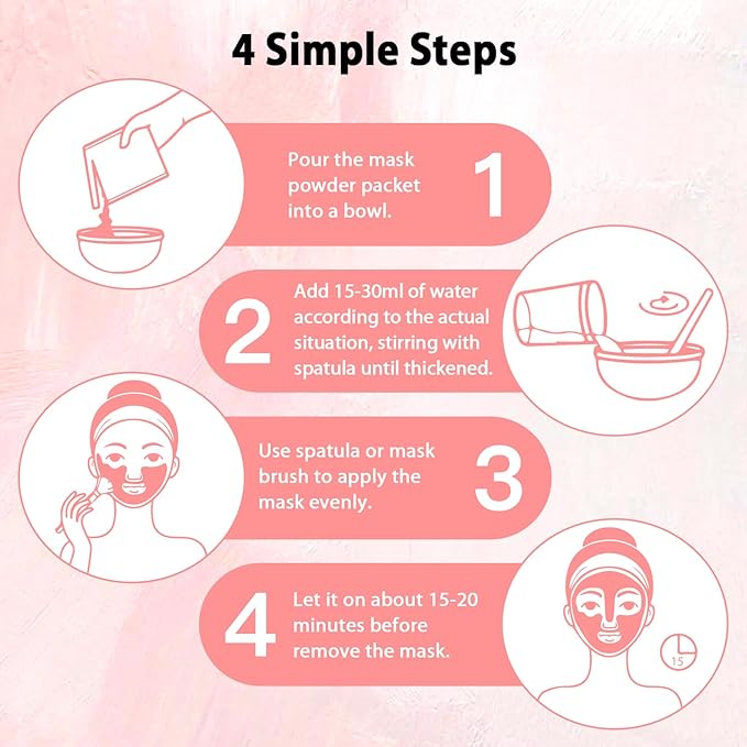 Pjordo Jelly Masks Set for Facials Professional Spa, 10 Pack Jelly Mask Powder - Image 6