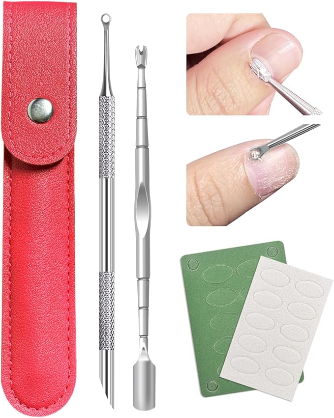Cuticle Pusher, Pre-treatment Cuticle Pusher, Stainless Steel Loop Cuticle by KUNSHNBEI