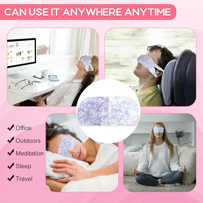 XPCARE 32 Pack Steam Eye Masks for Dry Eyes, SPA Warm Sleep Eye Mask, - Image 7