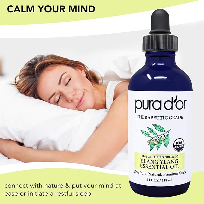 PURA D'OR Organic Ylang Ylang Essential Oil 100% Pure & Natural Therapeutic - Image 2
