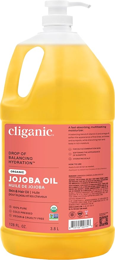 Cliganic Organic Jojoba Oil 128oz by Cliganic