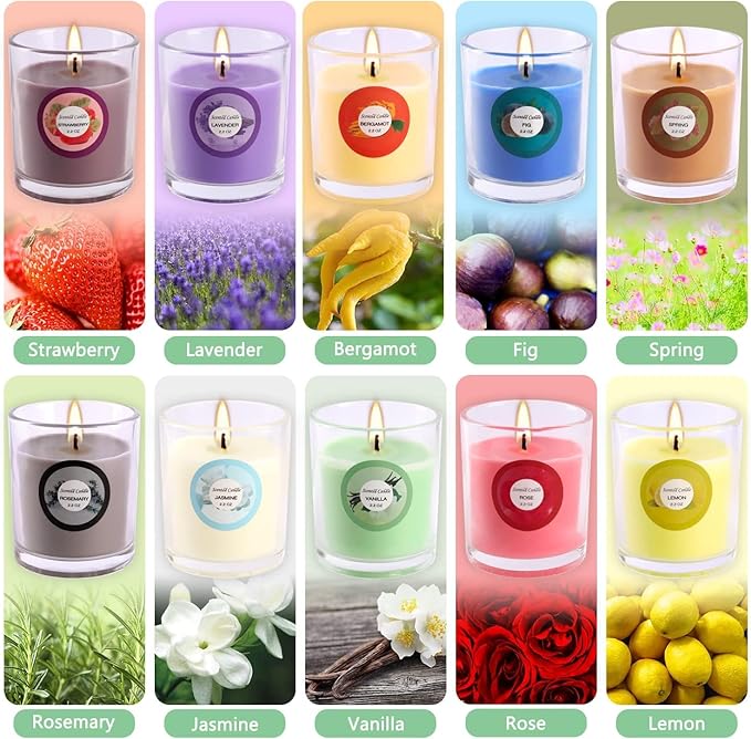 WPONSZU 40pack Scented Candles Gift, Natural Soy Wax Jar Candles, Small - Image 3