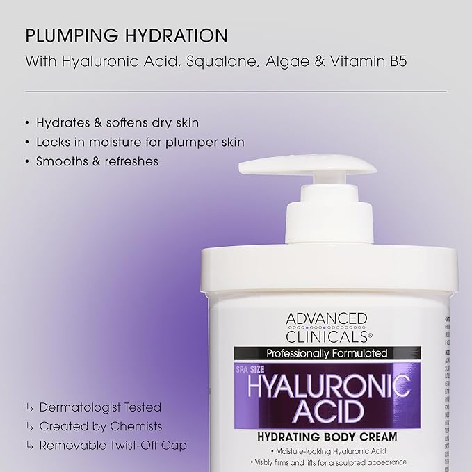 Advanced Clinicals Retinol Body Cream + Hyaluronic Acid Moisturizer 2pc - Image 6