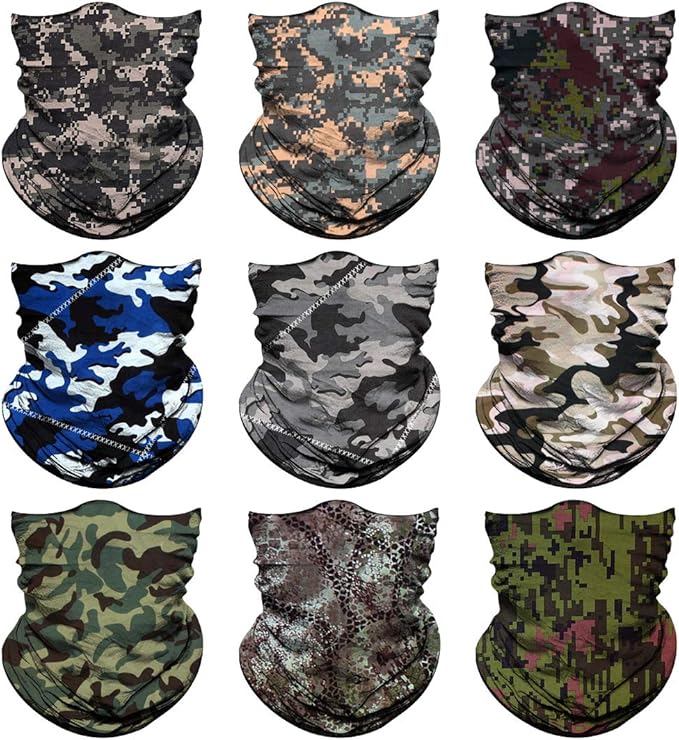 Venswell Neck Gaiter Face Mask Men Women, Seamless Bandana Rave Face Cover by Venswell
