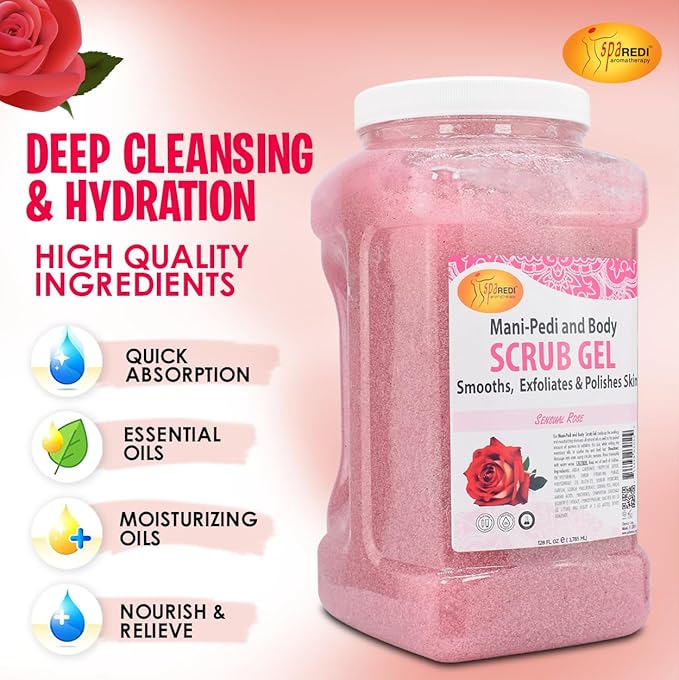 SPA REDI Professional Foot Scrub Gel – Dual-Action Pedicure Treatment | - Image 5