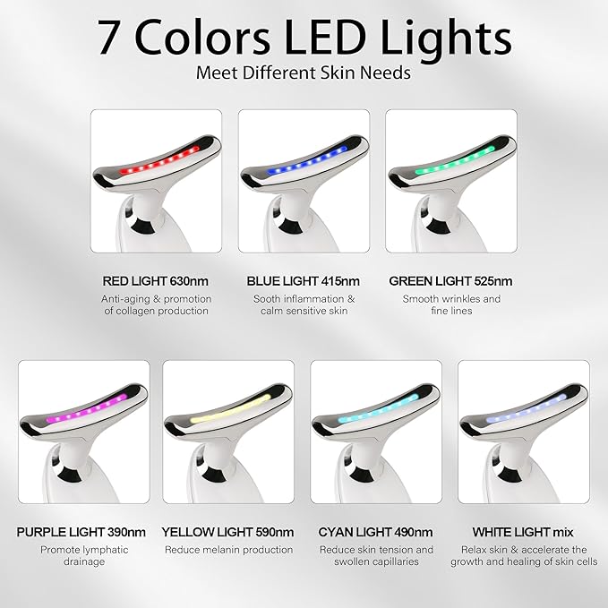 Red Light Therapy for Face, 7 Color LED Facial Light Therapy Wand for Skin Care - Image 5