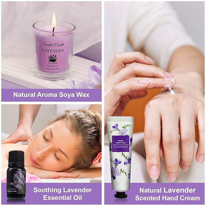 Birthday Gifts for Women, Spa Gifts Baskets for Women, Relaxation Self Care Kit - Image 3