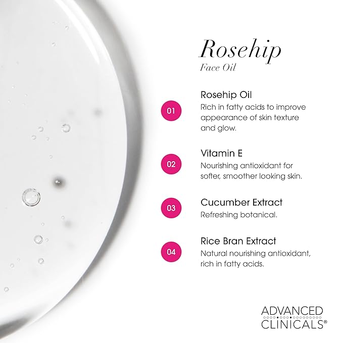 Advanced Clinicals Rosehip Oil For Face - Image 5