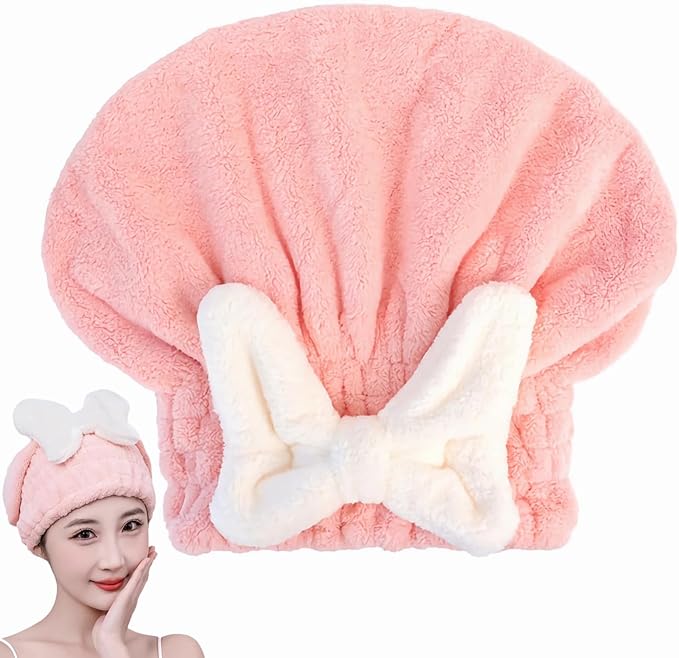Microfiber Hair Drying Cap, Ultra Absorbent Hair Towel Wrap Turban by YUMINGUHC