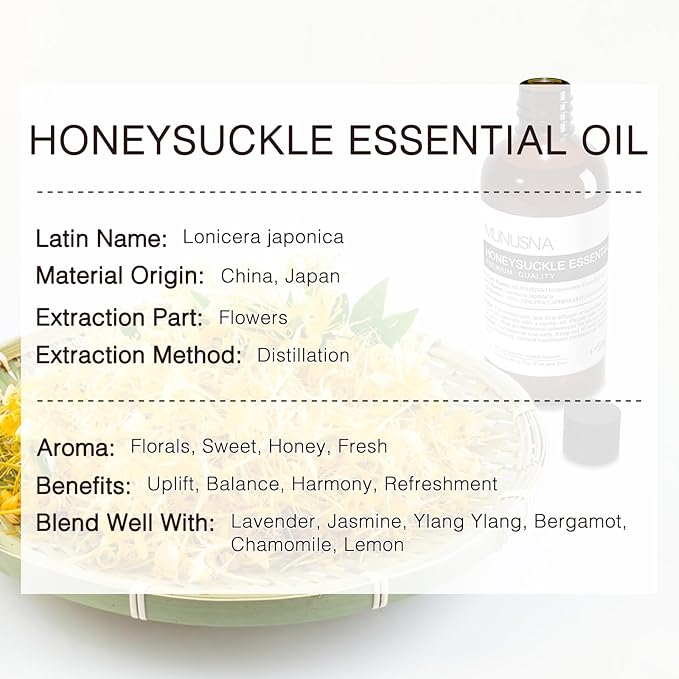 Honeysuckle Essential Oil 100ML, 100% Pure Honeysuckle Oil Aromatherapy Oil - Image 3