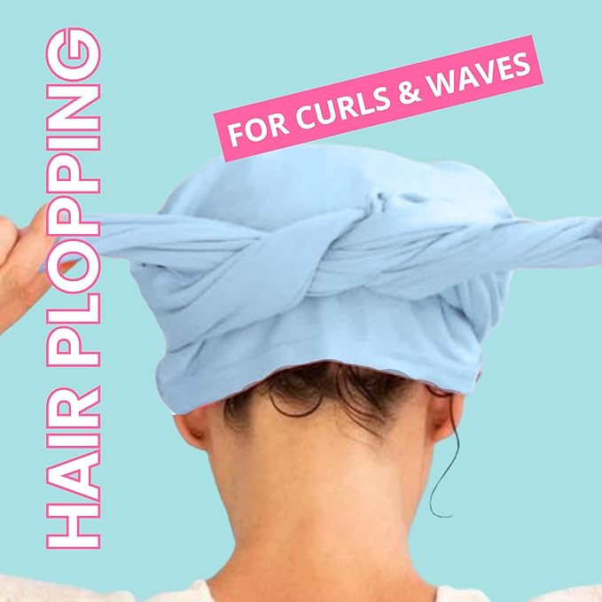 OOF! Halo T-Shirt Hair Towel | 100% Cotton Jersey Knit w/MoistureLock | No - Image 2