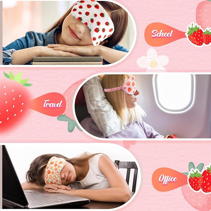 Cuffbow 6 Pack Plush Sleep Mask Set, Cute Plush Eye Masks - Image 5