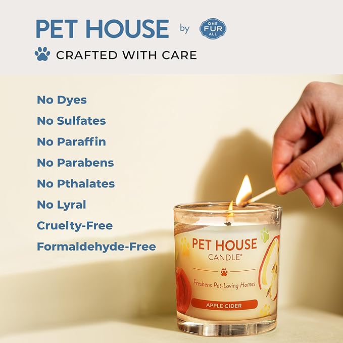 Pet House Plant-Based Pet Odor Candles, Clean Burning, Long Lasting Candle - Image 3