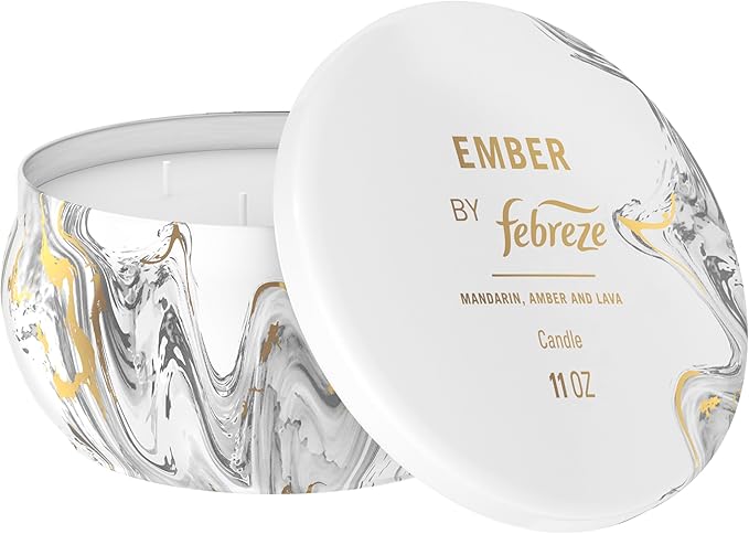Febreze Scented Candle, Ember Scent, 11 oz 4 Wick Candle, Single Pack - Image 6