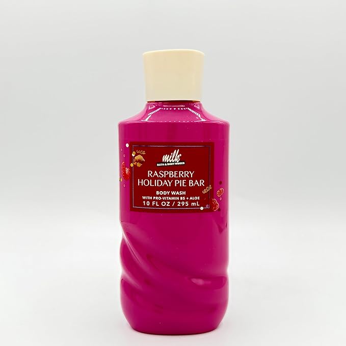 Bath & Body Works Milk Raspberry Holiday Pie Bar 4-Piece Gift Set | Includes: - Image 5