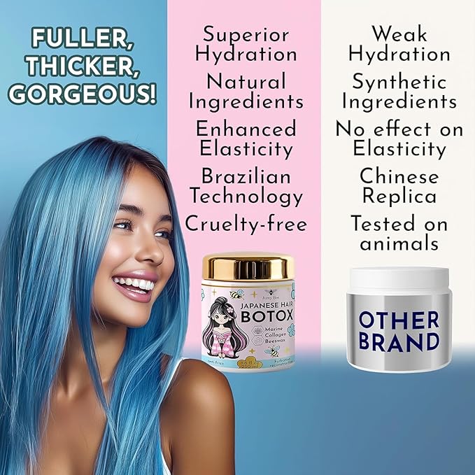 Japanese BTX Hair Mask for Damaged Hair B-TOX – Collagen & Keratin Treatment - Image 3