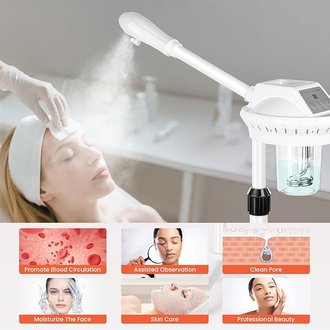 Facial Steamer Professional for Deep Cleansing and Hydration, Face Steamer for - Image 5