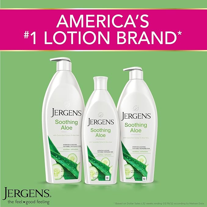 Jergens Soothing Aloe Body Lotion, Aloe Vera Body and Hand Moisturizer - Image 7