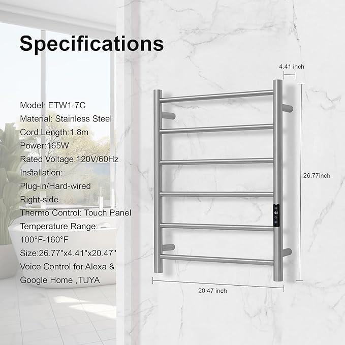 Electric Towel Rack with Voice Control - Image 4