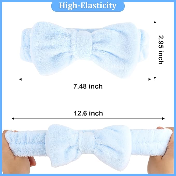 Ondder 8 Pcs Blue Spa Headbands - Image 3