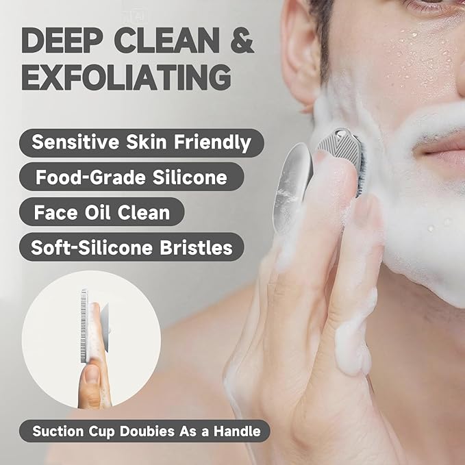 2 PCS Face Scrubber, Soft Silicone Face Exfoliator - Image 3