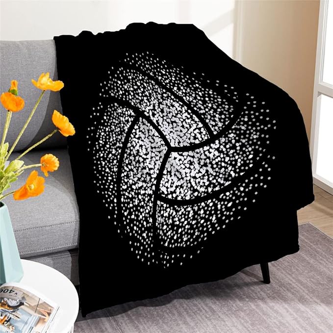 Volleyball Blanket Gift for Boy Girl, Volley Ball Sport Throw Lightweight Super - Image 3