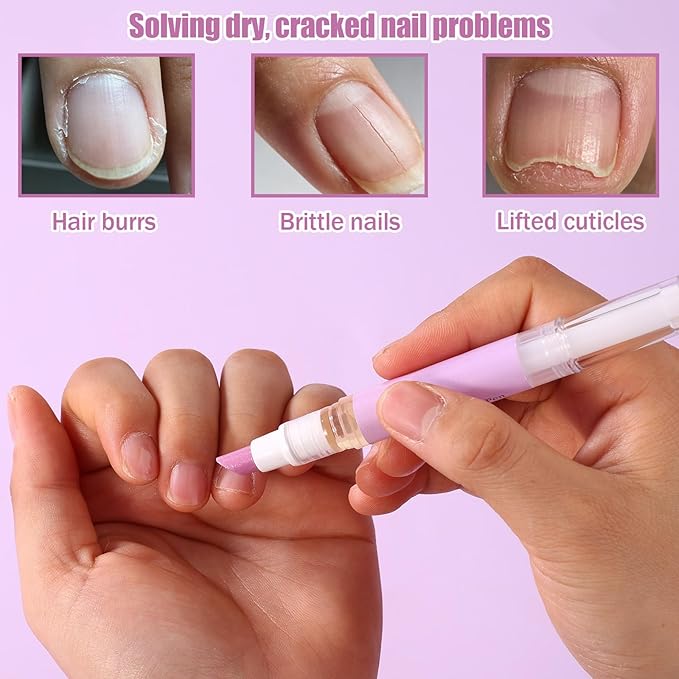 2pcs 2 in 1 Cuticle Oil Pusher Pen, Portable Ceramic Cuticle Remover Pusher - Image 5