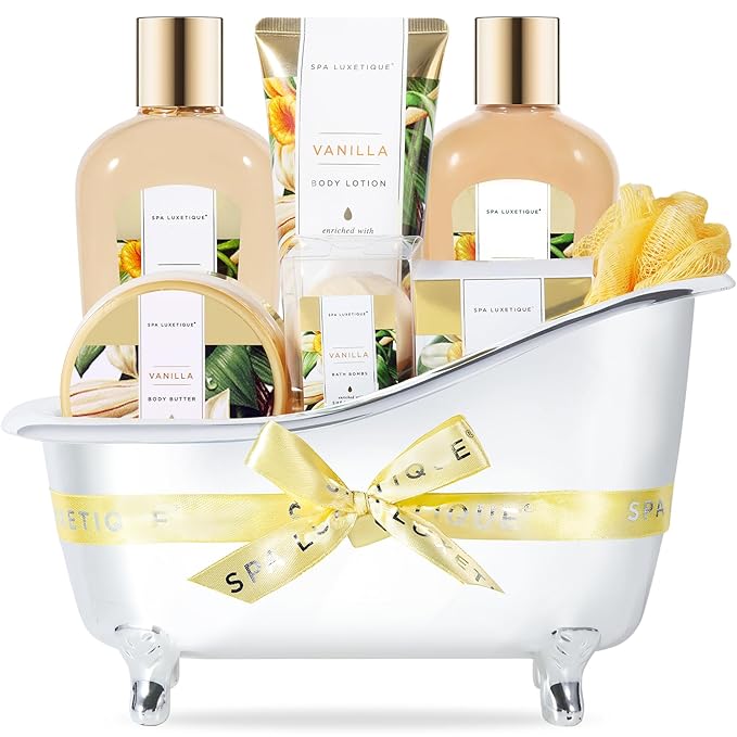 Gift Baskets for Women, Spa Luxetique 8 Pcs Vanilla Mothers Day Gifts for Mom - Image 6