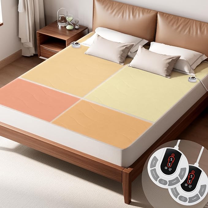 GOTCOZY Multi-Zone Heated Mattress Pad Queen Size by EASYTOCHOOSEEASYTOLOVE