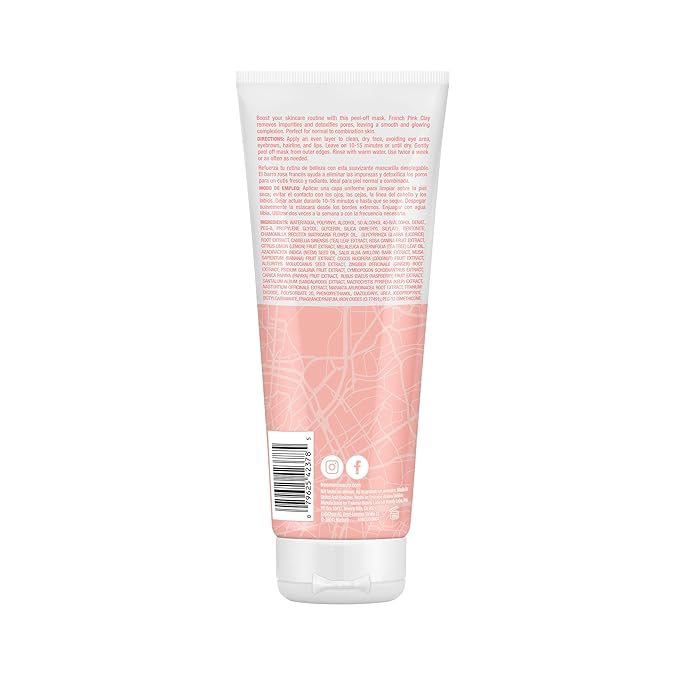 Freeman Exotic Blends French Pink Clay Peel-Off Face Mask, Pore Clearing Facial - Image 10