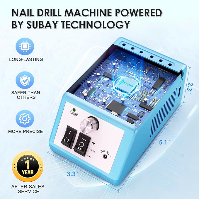 Subay Professional Nail Drill Electric File 20000RPM - Image 4