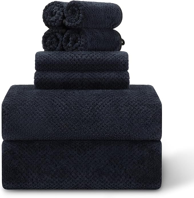 8 Pack Towel Set Gray Oversized Bath Sheet Sets by FeyocnUS
