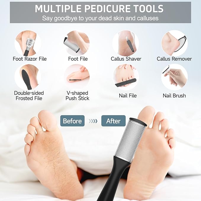 Electric Callus Remover for Feet, Professional Pedicure Kit Rechargeable Foot - Image 7