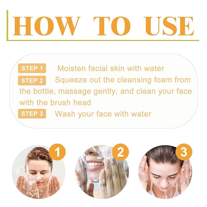 Turmeric Foaming Face Wash, Deep Cleansing Exfoliating Glow Wash Turmeric - Image 6