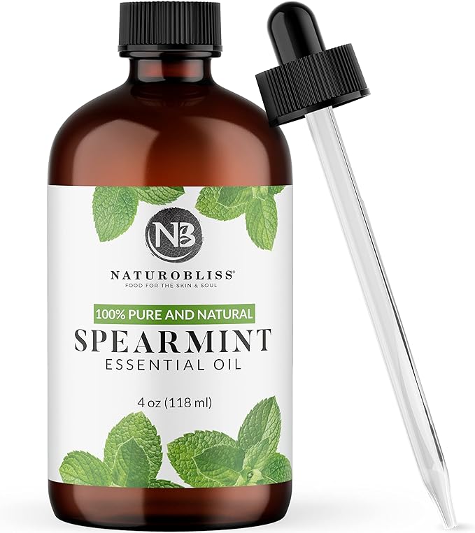NaturoBliss Spearmint Essential Oil, 100% Pure and Natural Therapeutic Grade by NaturoBliss