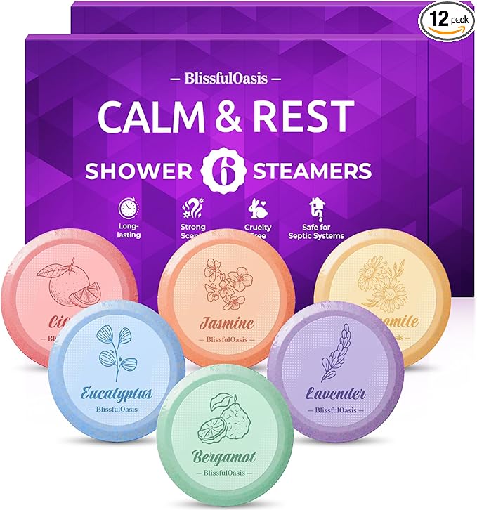 Shower Steamers, 12 Packs Shower Bombs by BlissfulOasis