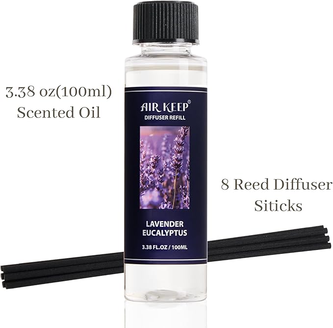 Airkeep Reed Diffuser Oil Refill/Cashmere Vanilla/3.38 oz / 1 Pack/Air - Image 6