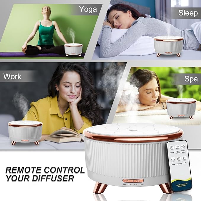Diffusers for Essential Oils Large Room, 500ml Aromatherapy Diffuser Cool Mist - Image 5