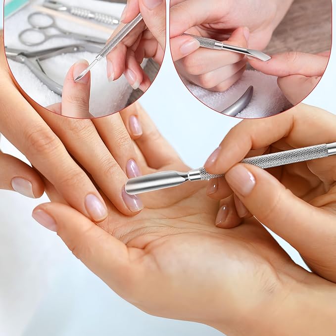 Cuticle Pusher Nail Polish Remover 2-in-1 Cuticle Trimmer Nail Care Tool - Image 4
